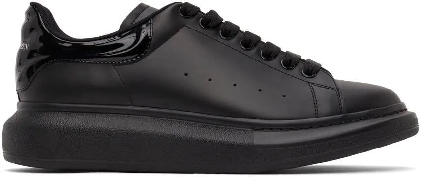 Alexander McQueen Black Patent Oversized Sneakers