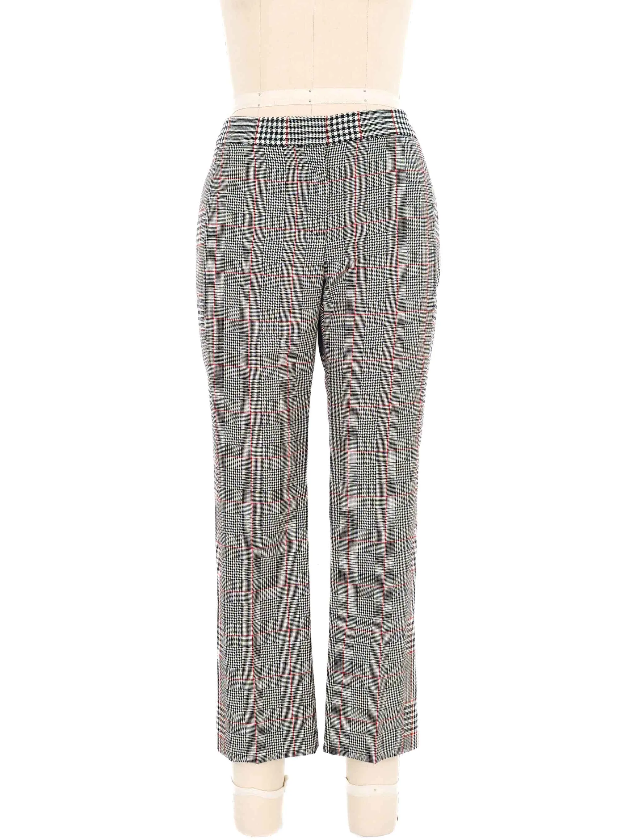 Alexander McQueen Glen Plaid Cropped Trousers