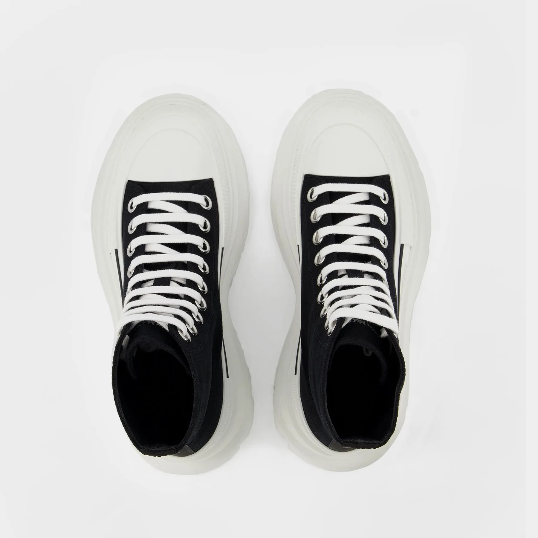 Alexander McQueen  Tread Sneakers - Alexander Mcqueen -  Black/White - Leather