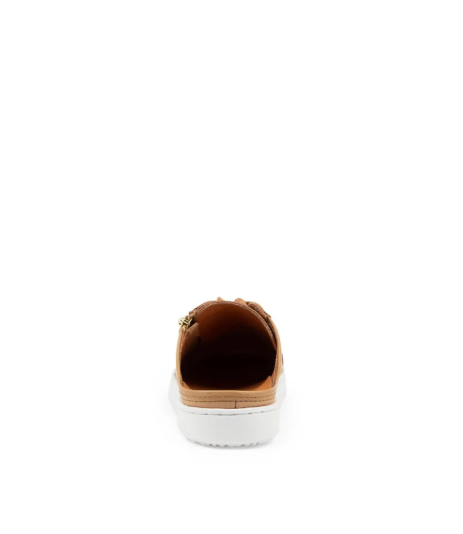 ALFIE & EVIE Vista Camel Leather Sneakers