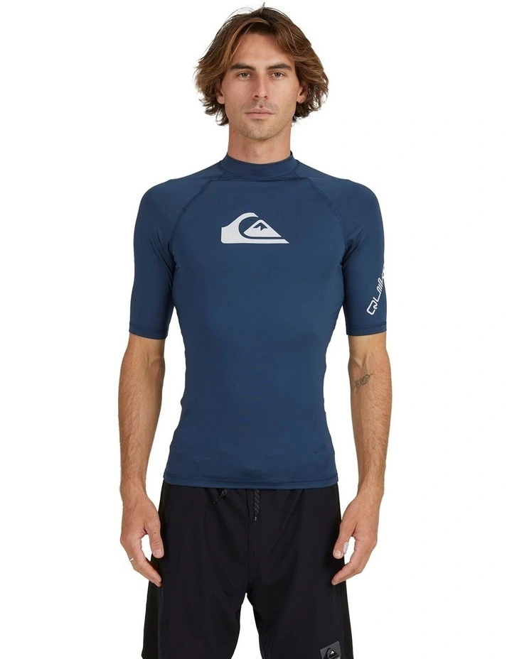 All Time Short Sleeve Rash Vest in Blue