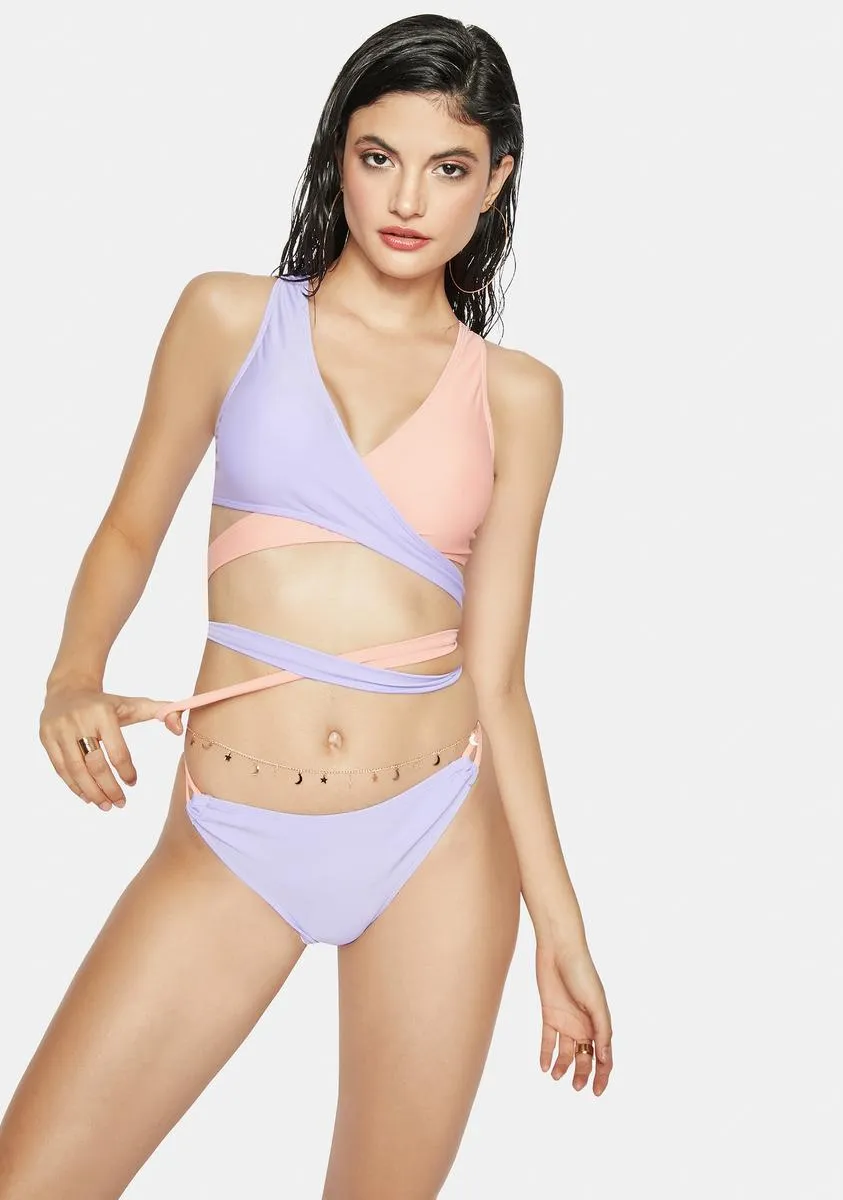 All Wrapped Up Two-Tone Bikini Set-