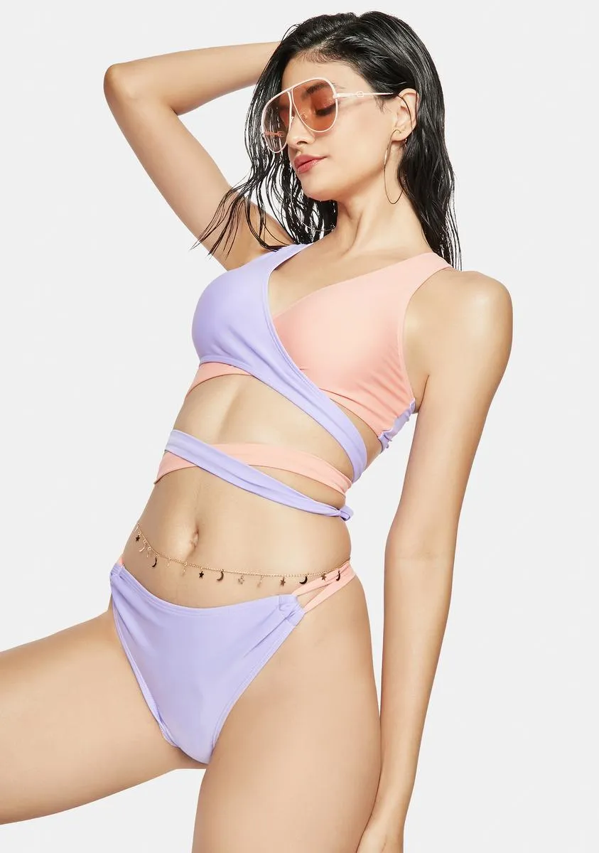 All Wrapped Up Two-Tone Bikini Set-