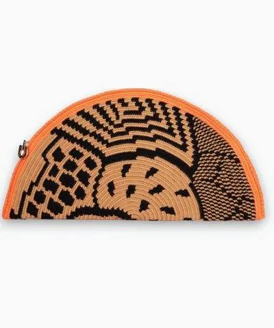 Allbyb Women's Black / Yellow / Orange Adelie Noa Clutch