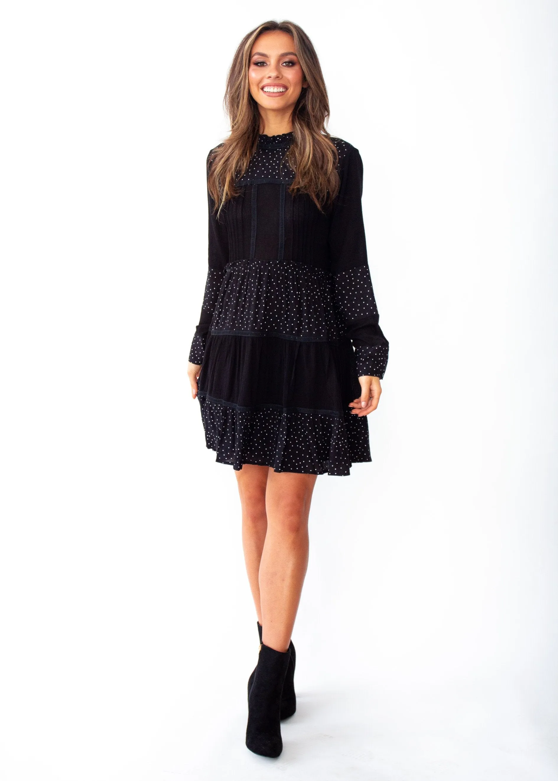 Amalia Tunic Dress - Black Spot