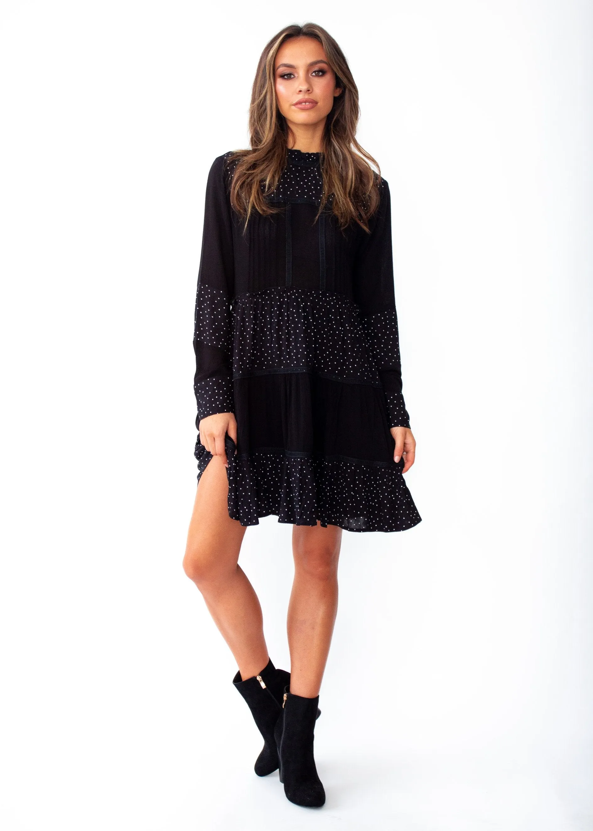 Amalia Tunic Dress - Black Spot