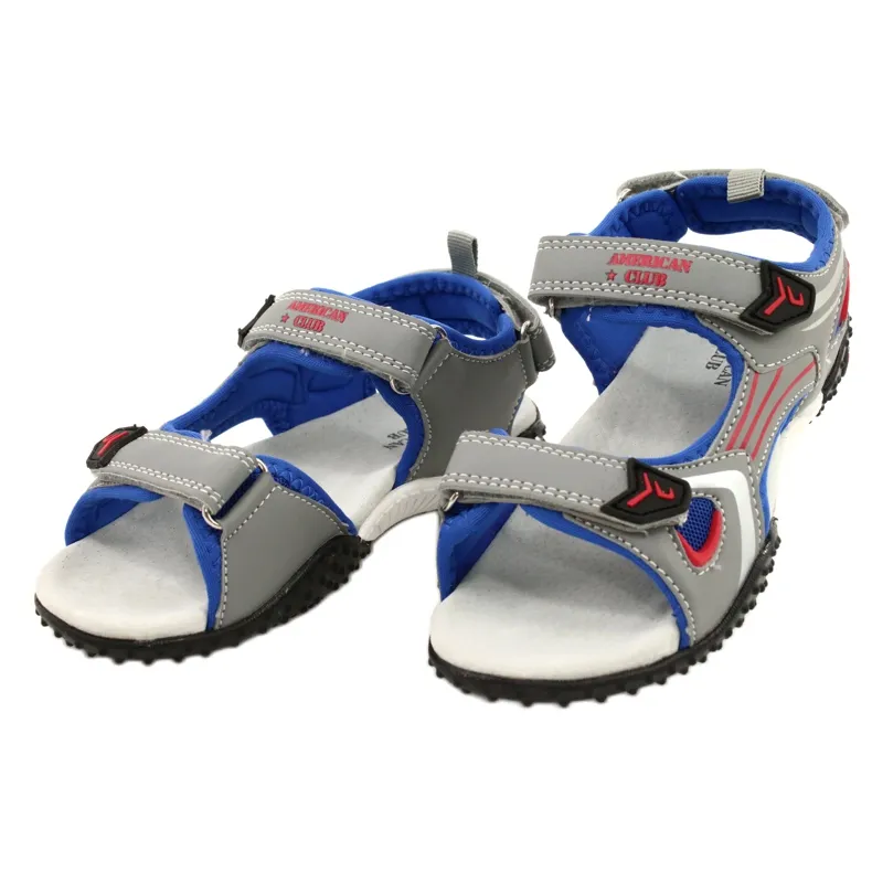 American Club Leather insole sandals grey