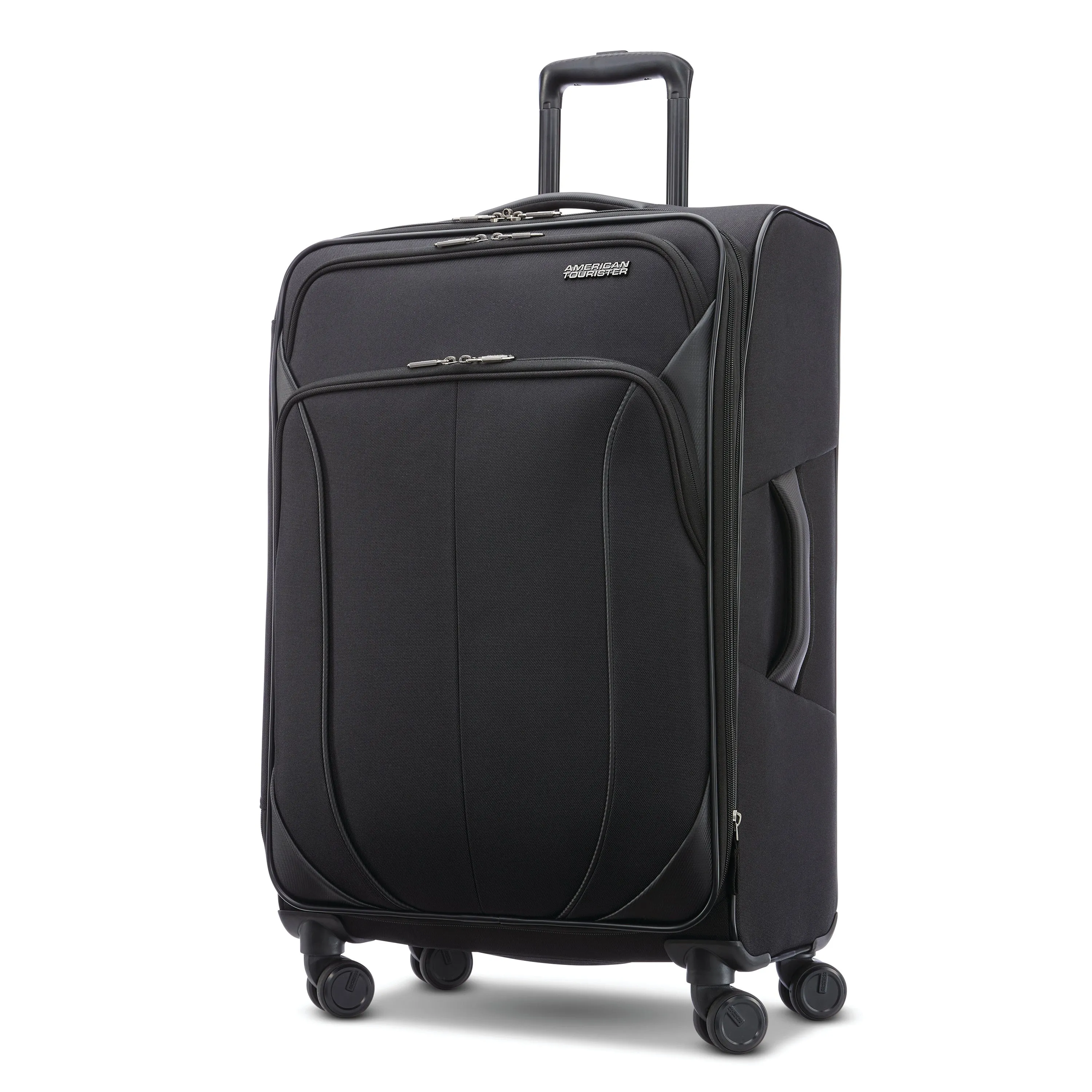 American Tourister 4 KIX 2.0 Softside Spinner Luggage, 24 Inch Checked Medium  