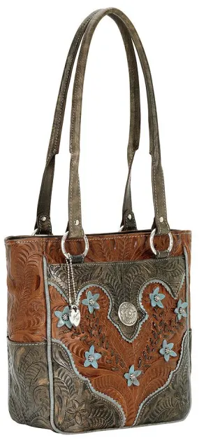 American West Desert Flower Zip Top Tote
