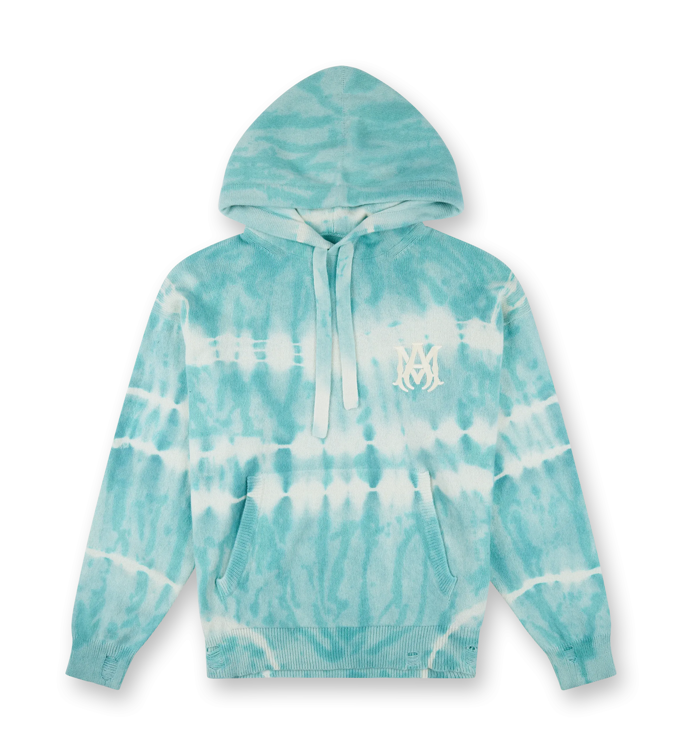 Amiri    Sea Blue Tie Dye Hoodie