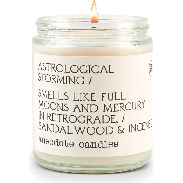 Anecdote Candles Astrological Storming Glass Jar Candle