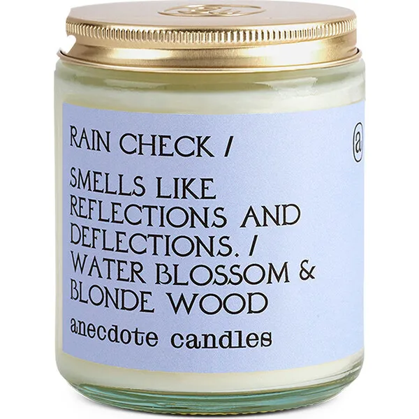 Anecdote Candles Rain Check Glass Jar Candle