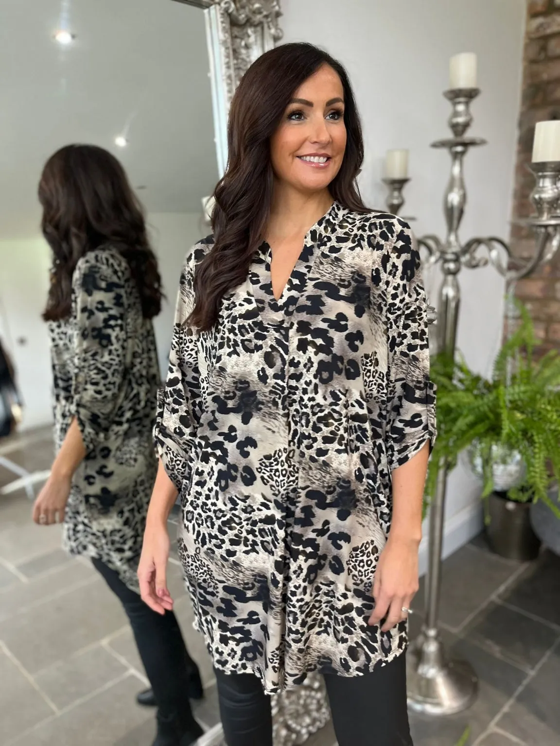 Animal V Neck Tunic Anita