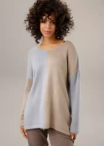 Aniston Colourblock Knitted Jumper | Kaleidoscope
