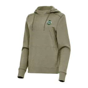 Antigua Colorado State Rams Women's Olive Justice Pullover Hoodie