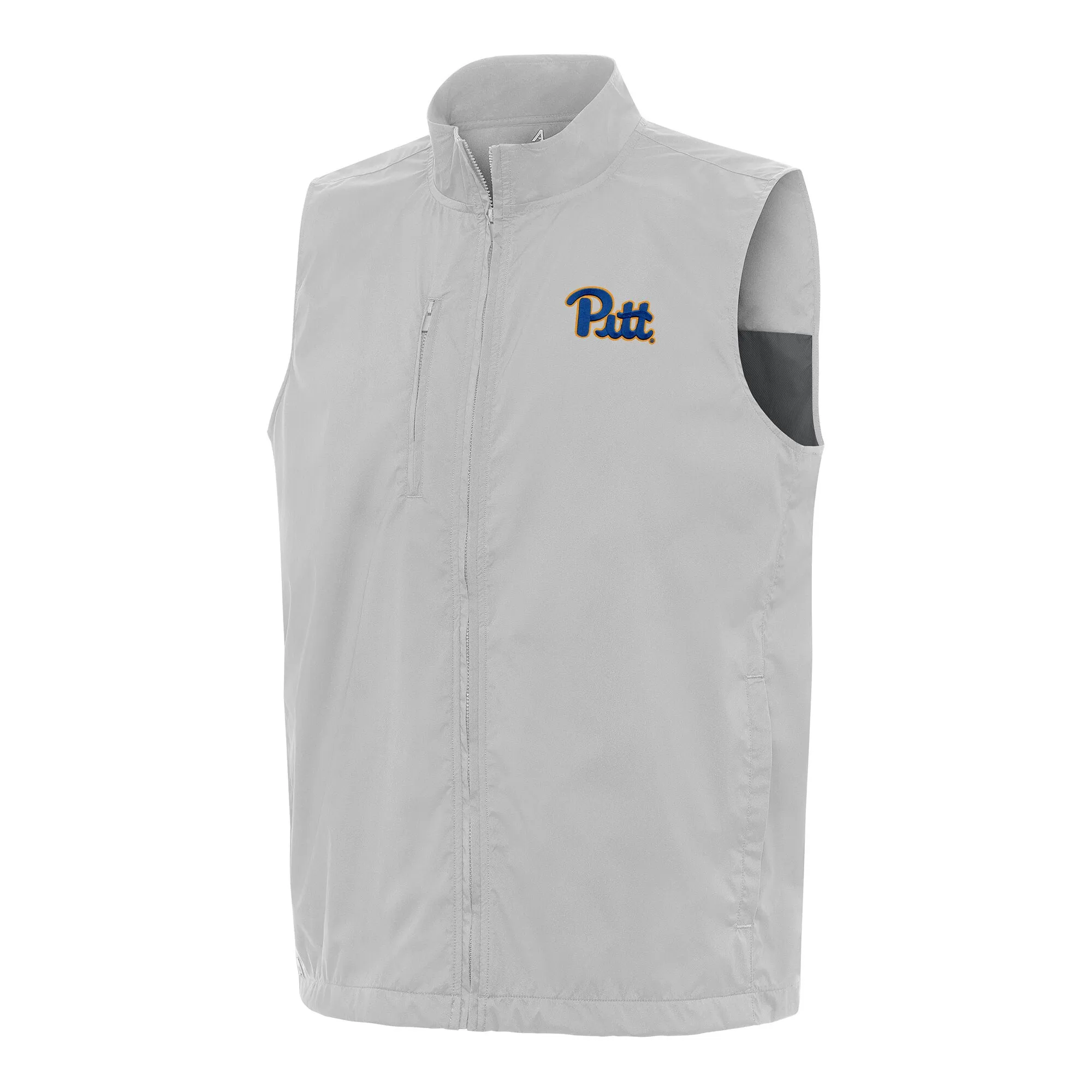 Antigua  Pitt Panthers Gray Brisk Full-Zip Vest