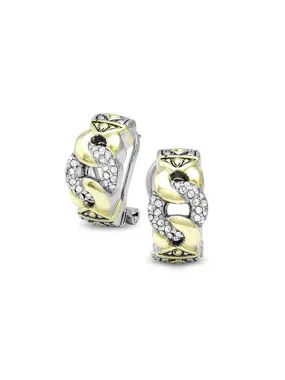 Antiqua Three Circle Pave Post Earrings by John Medeiros