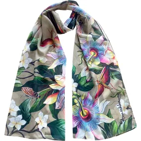 Anuschka Printed Chiffon Scarf Floral Passion