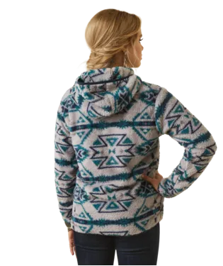 Ariat Women’s Fleece 1/4 Zip Pullover-Rocky Mt Print