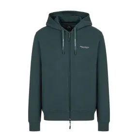Armani Exchange Basic Zipped Green Hoodie | Menswear Online