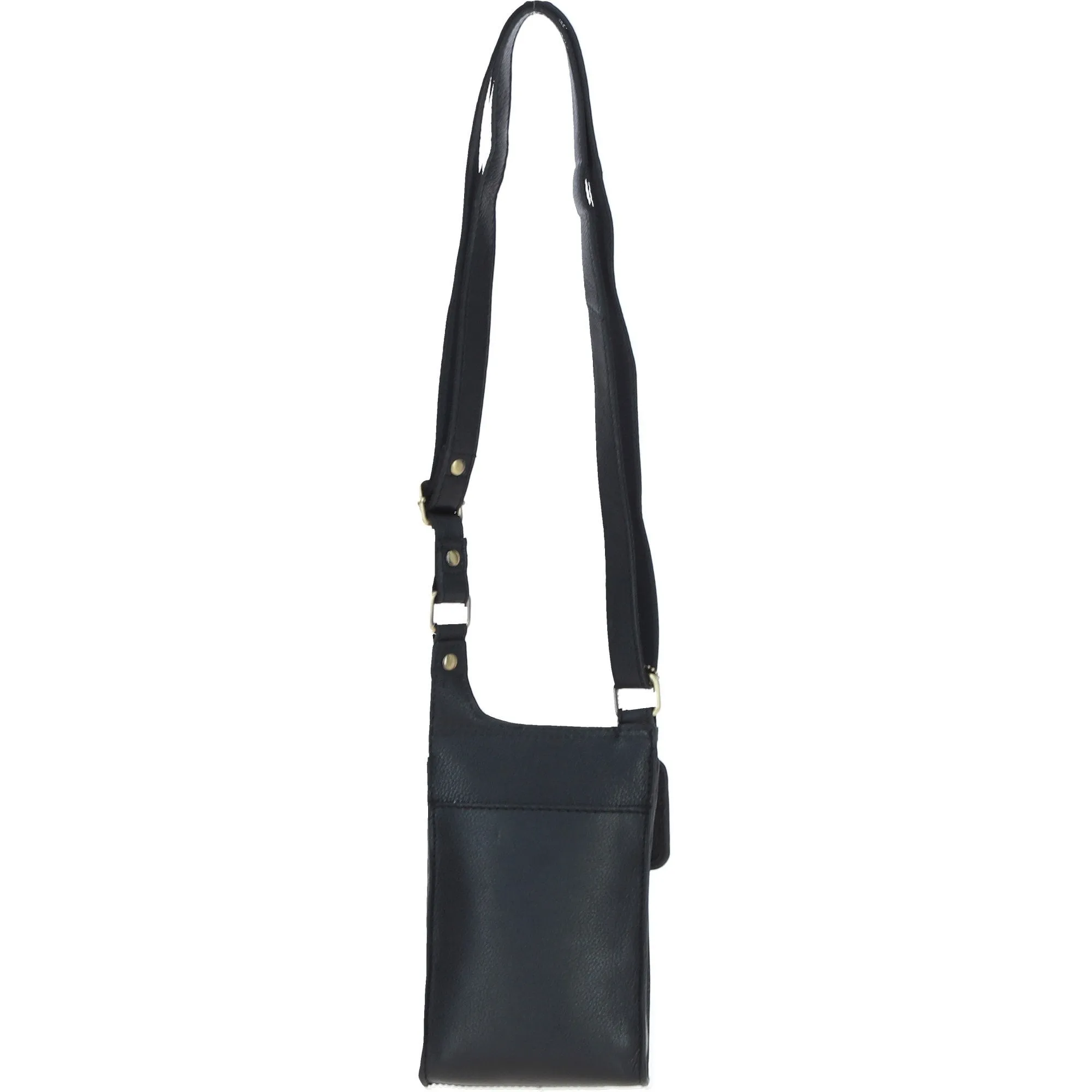 Ashwood Leather & Harris Tweed elegance Crossbody Bag Black/White: TW-20-012-BW