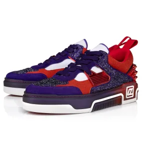 Astroloubi Strass Sneakers - Suede, glittered calf leather, iridescent nappa leather and strass - Jacaranda - Men
