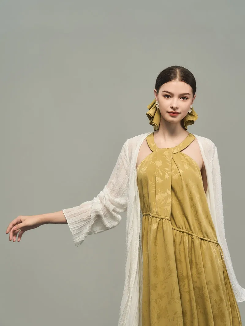 Asymmetry Simple Oversize Thin Long-Cardigan