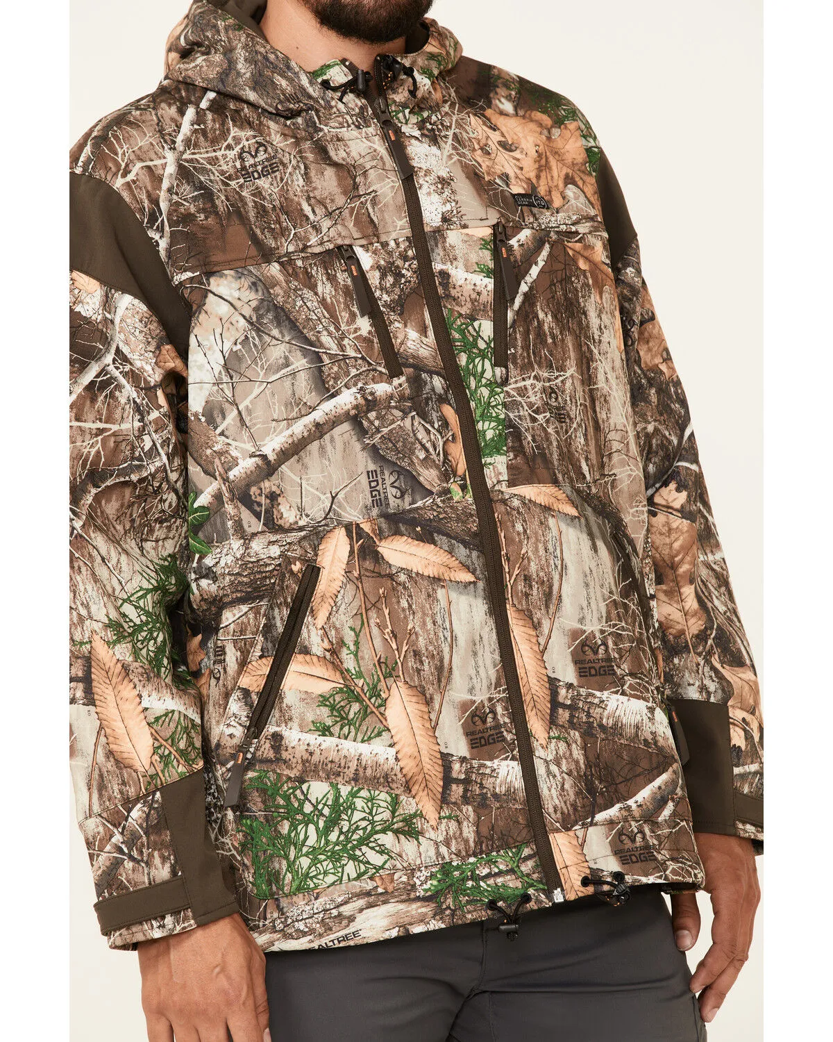 ATG by Wrangler Men's All-Terrain Camo Zip-Front Hooded Softshell Jacket