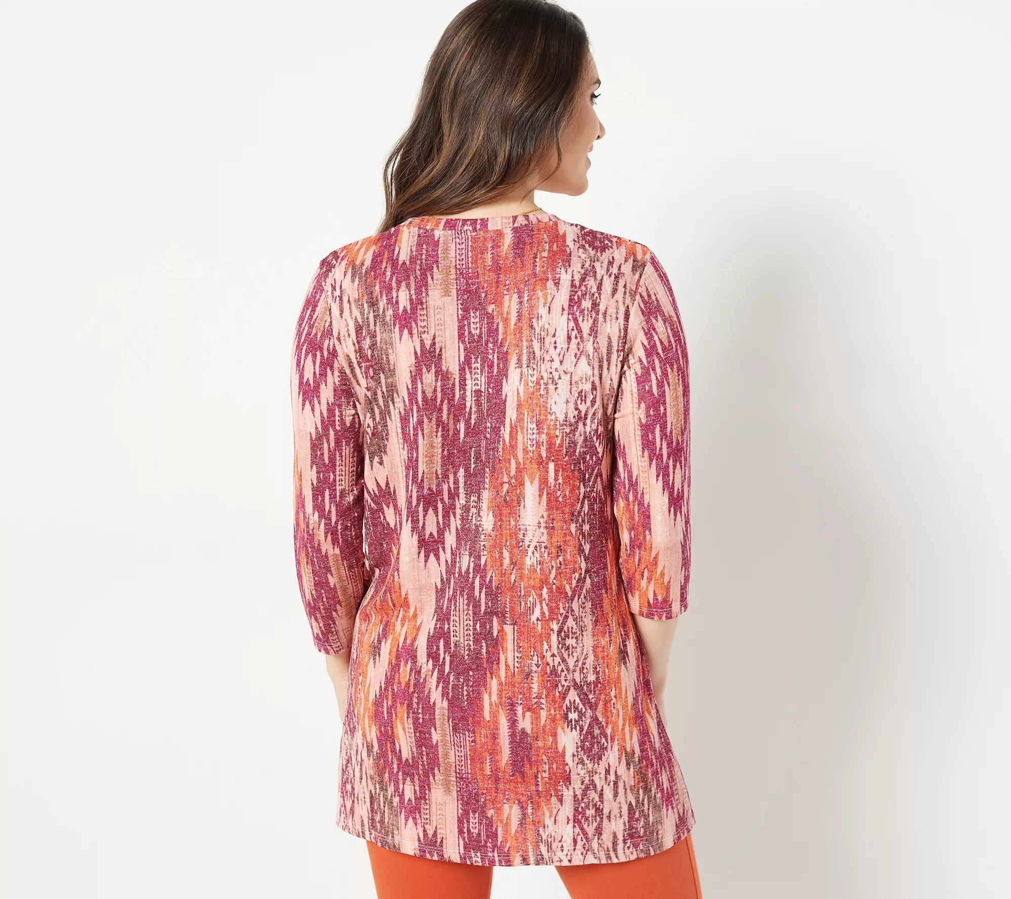 Attitudes by Renee Petite Global Illusions Casknit Tunic