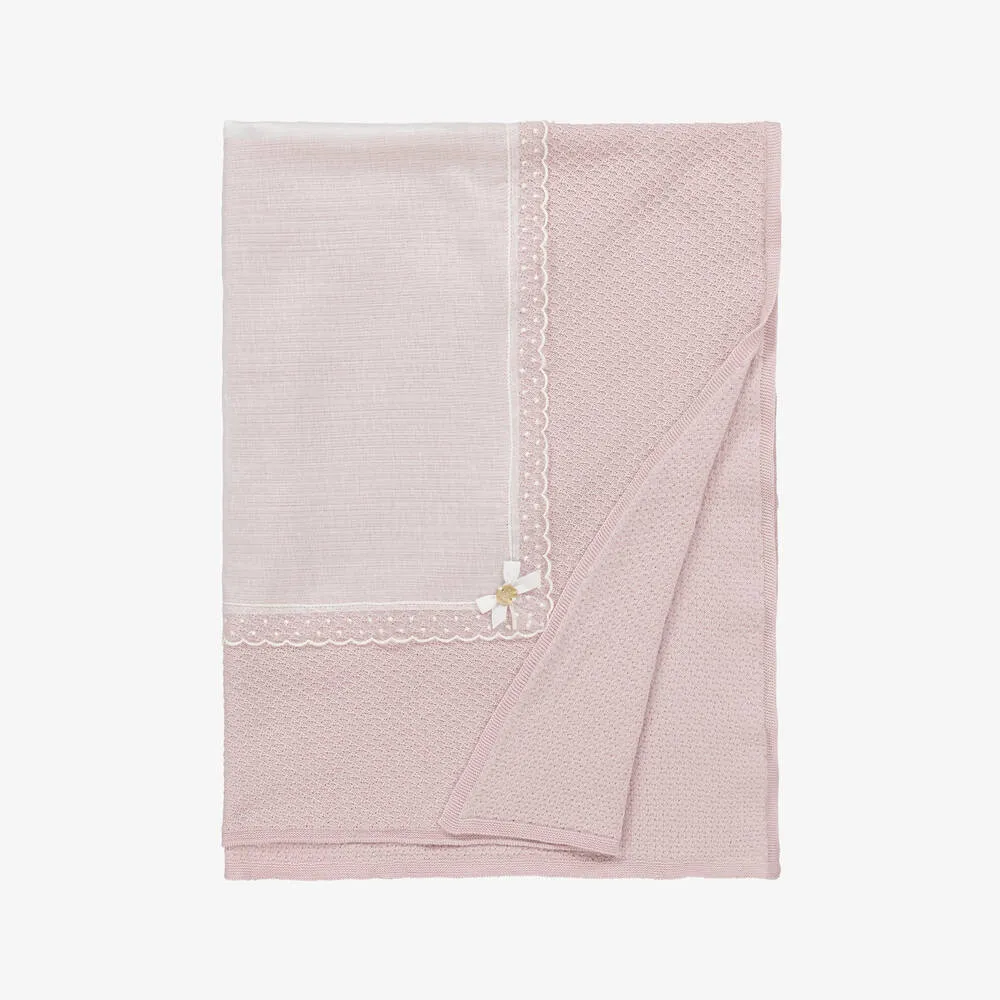 Baby Girls Pink Cotton Blanket (98cm)