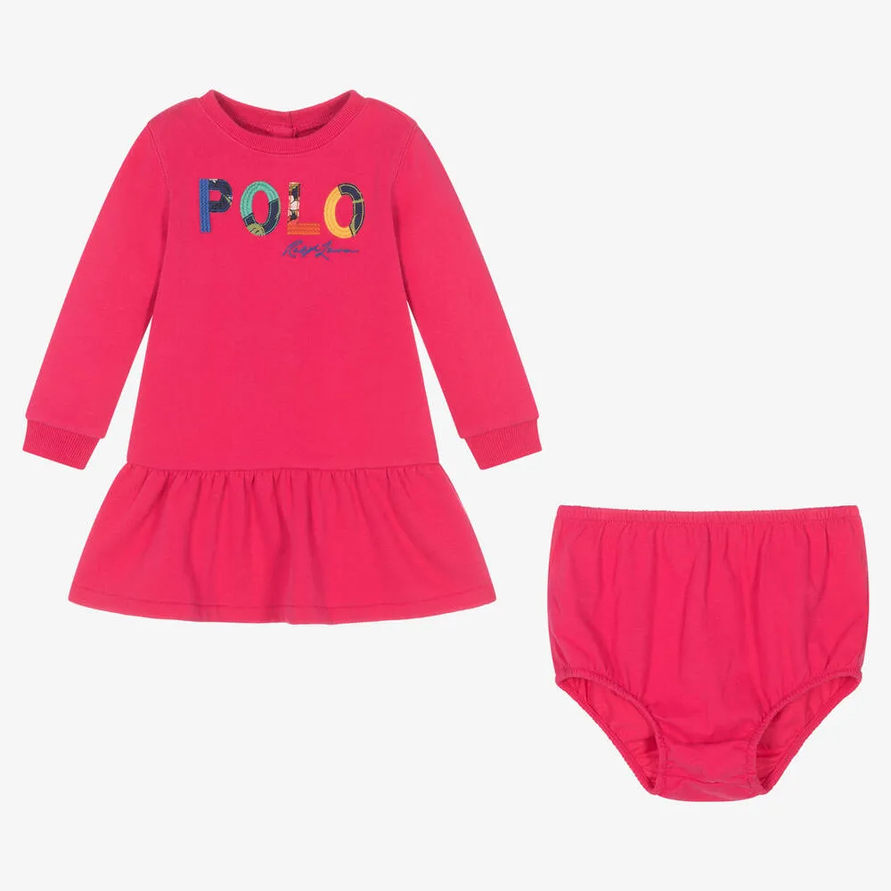 Baby Girls Pink Polo Dress