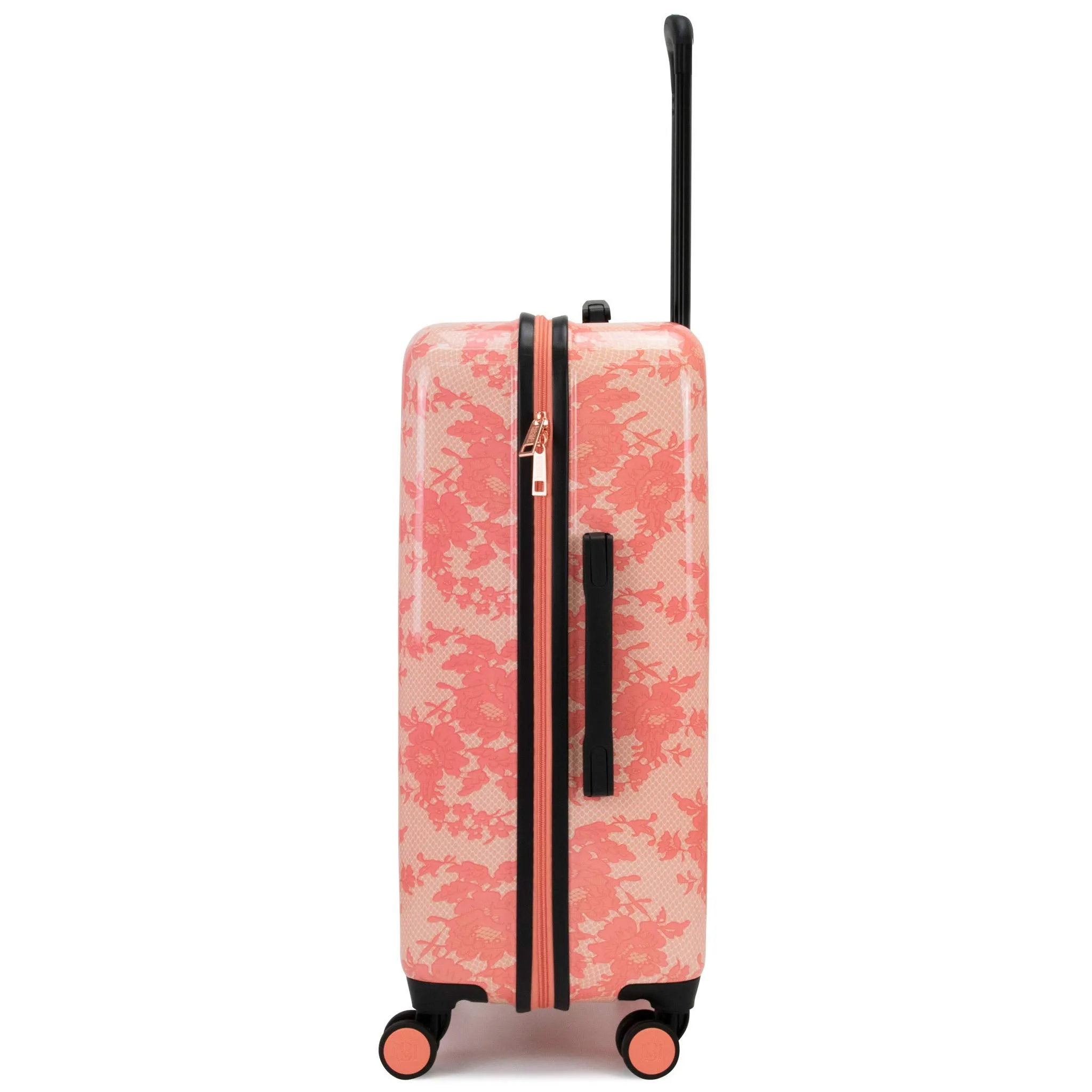 BADGLEY MISCHKA Essence 2 Piece Hard Spinner Luggage Set (Pink Lace, Medium+Carry-on)