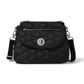 Baggallini Calais Black Quilt Crossbody Bag (Women's)