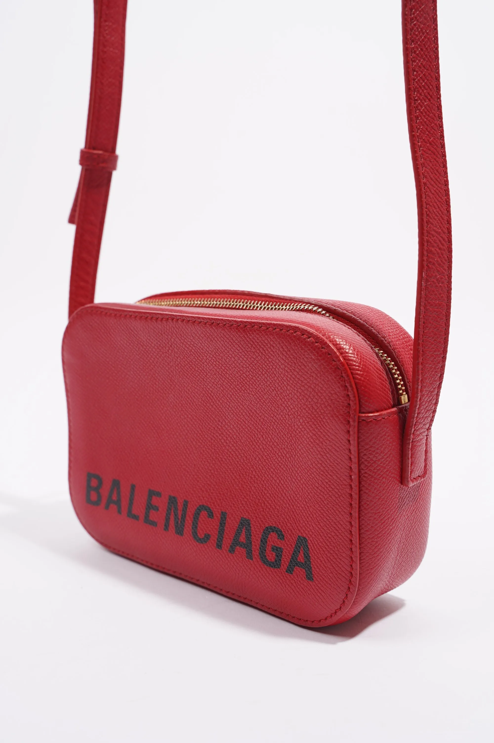 Balenciaga Womens Ville Camera Bag Red / Black