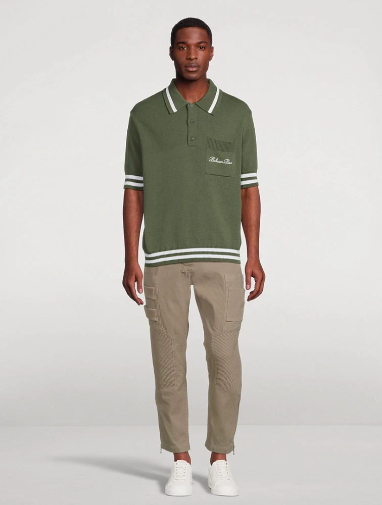 BALMAIN Cotton-Blend Polo Shirt
