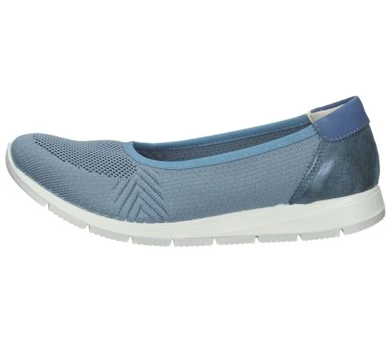 bama sneakers donna ballerina in rete con plantare estraibile made in Italy scarpe estive 1095318 blu