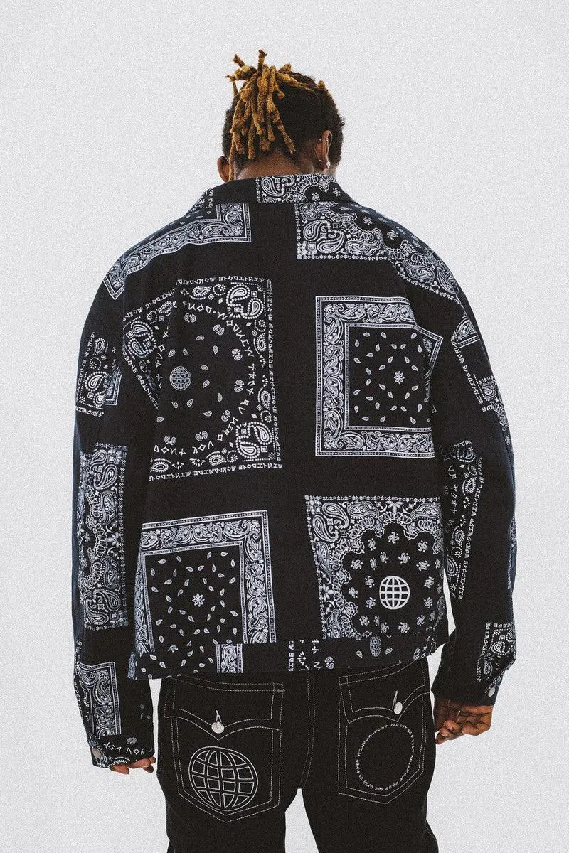 Bandana Loose Print Jacket - EU Only