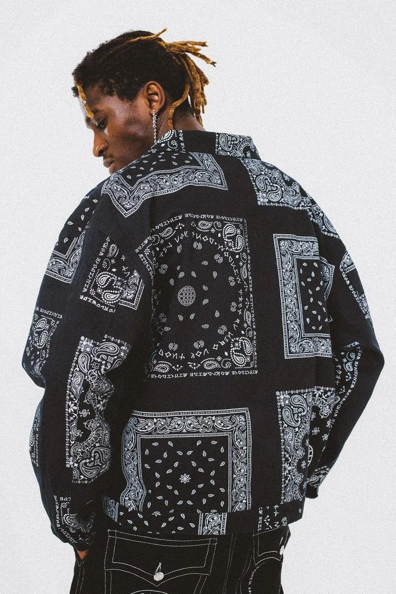 Bandana Loose Print Jacket - EU Only