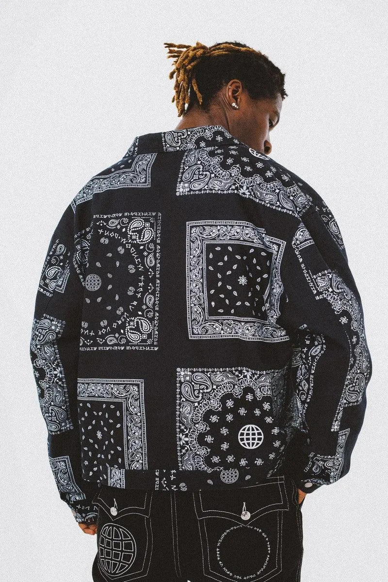 Bandana Loose Print Jacket - EU Only