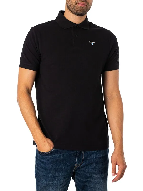 Barbour Sports Polo Shirt - Black