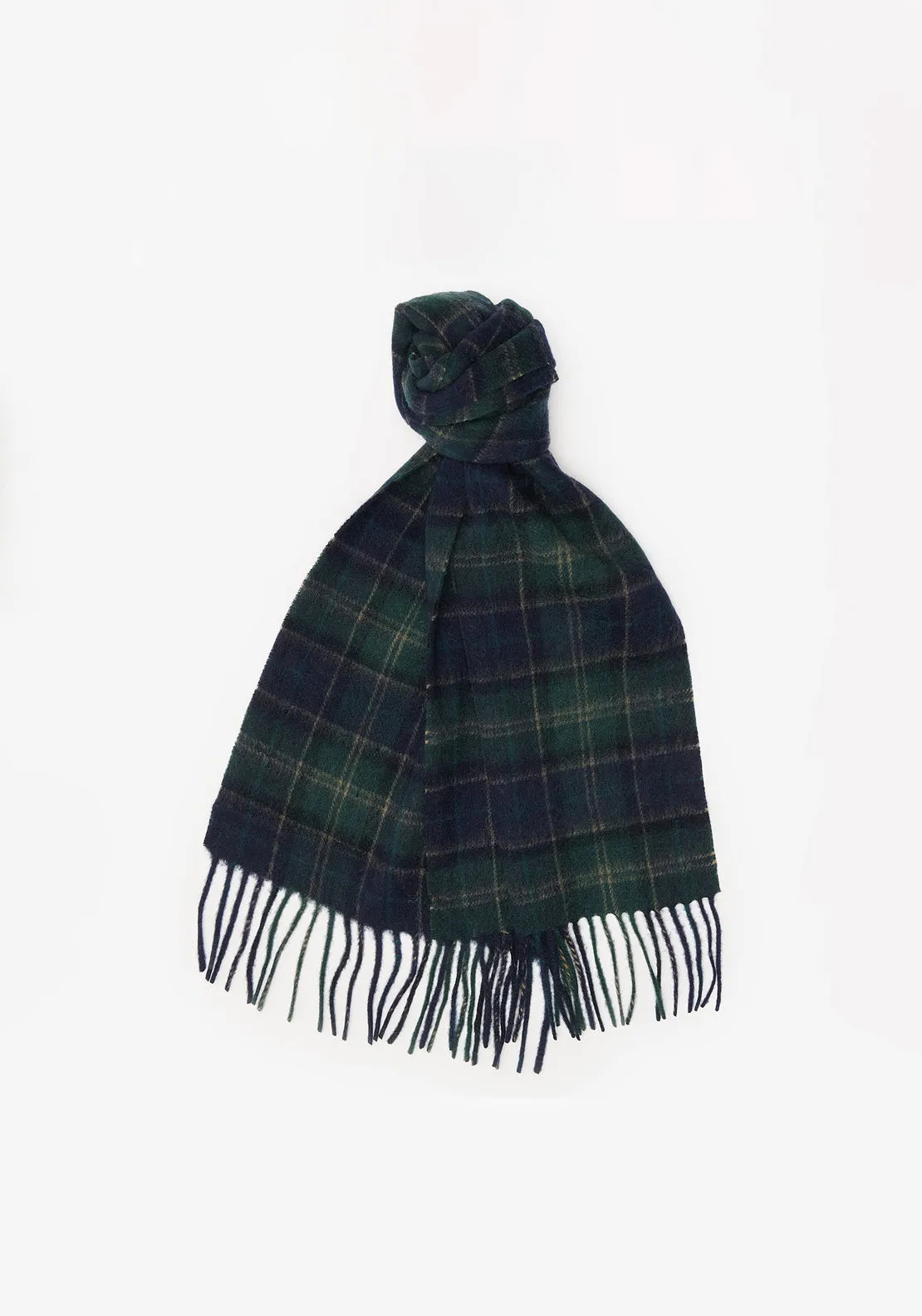 Barbour Tartan Scarf & Glove Gift Set, Navy & Green