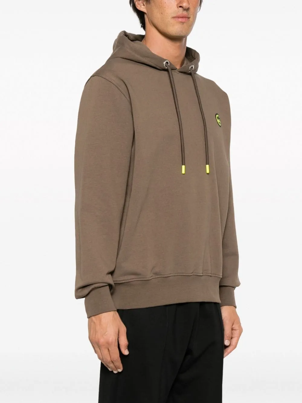 BARROW logo-print jersey hoodie - Brown