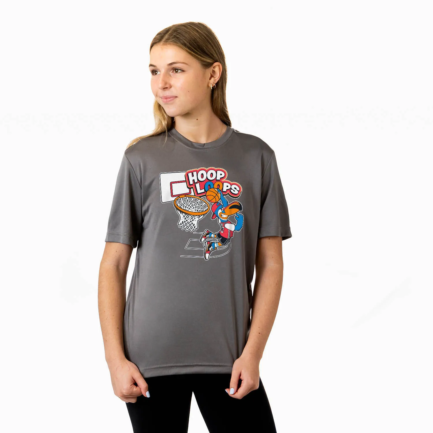 Basketball Short Sleeve Performance Tee - Hoop Loops 