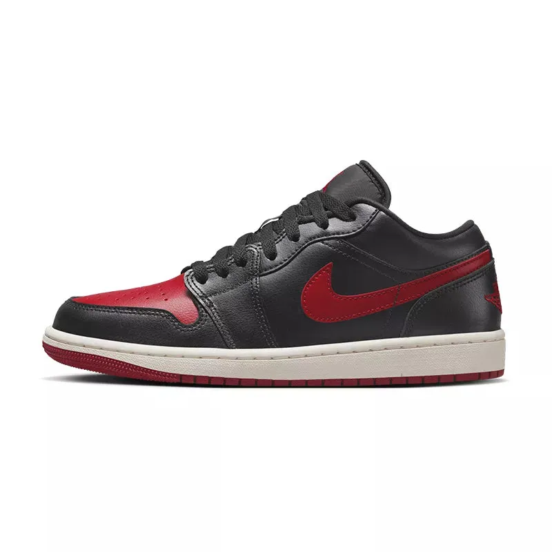 Baskets Nike Air Jordan 1 Low - Noir Et Rouge - Femme