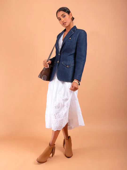 Beatrice indigo denim Blazer