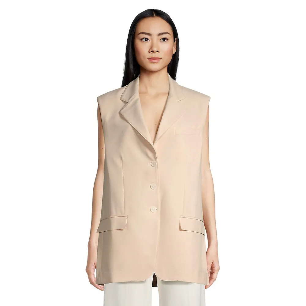 Beaufille Saville Notch-Lapel Longline Vest