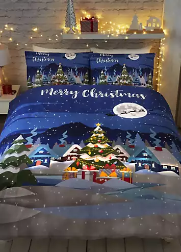Bedlam Christmas Glow In The Dark Duvet Cover Set | Kaleidoscope