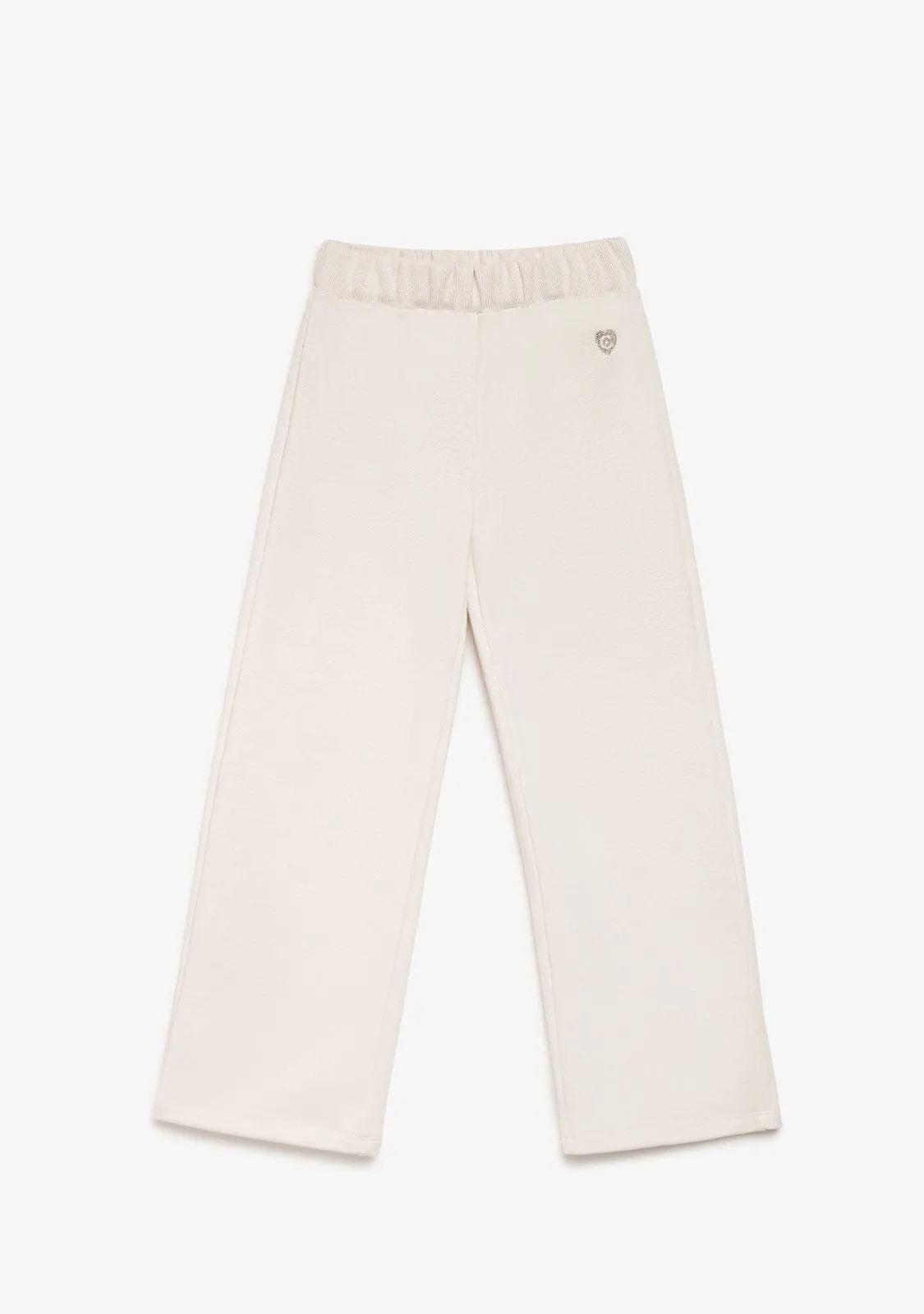 Beige Plush Joggers