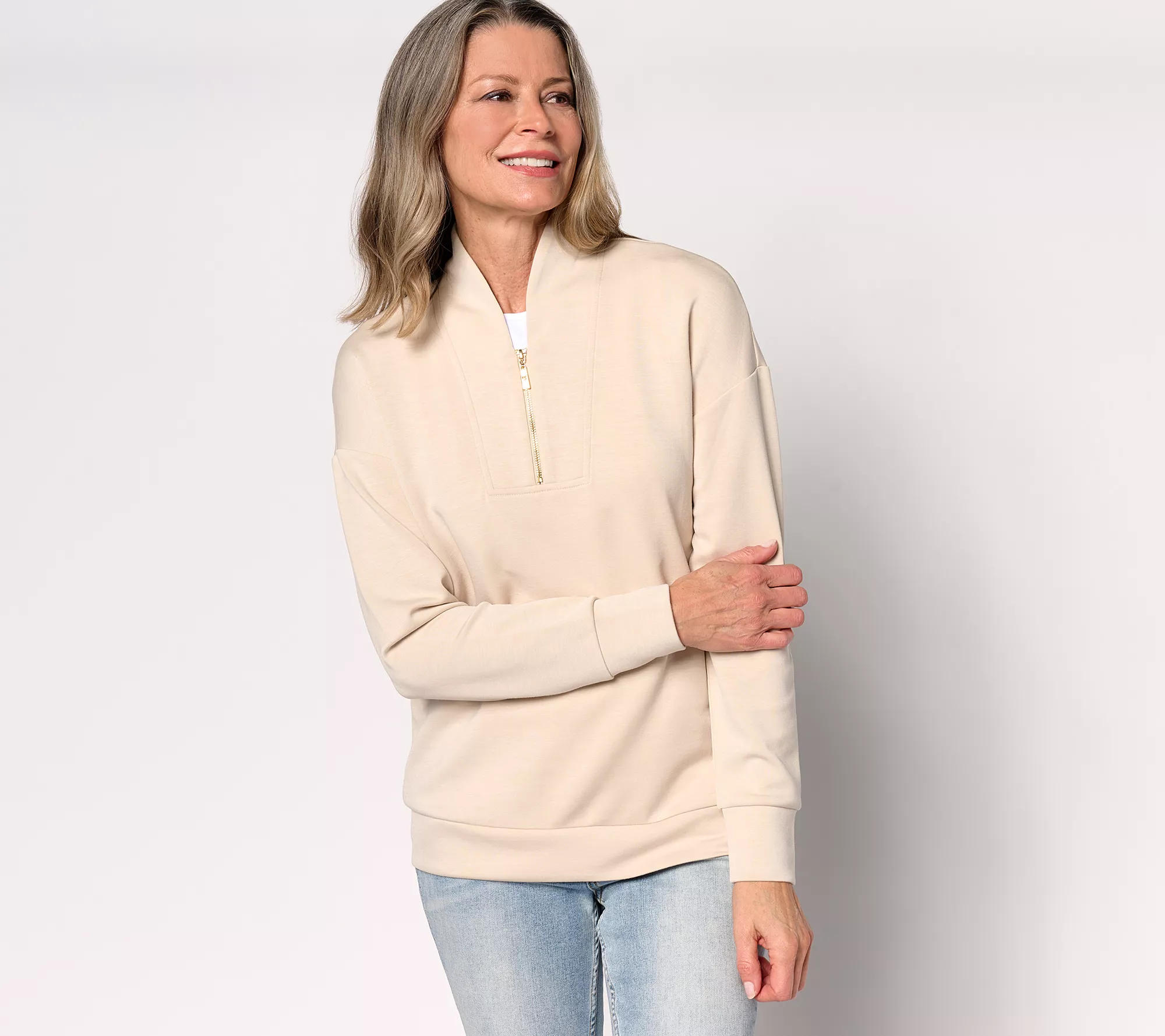 Bell Body by Kim Gravel ScubaLuxe Zip Pullover