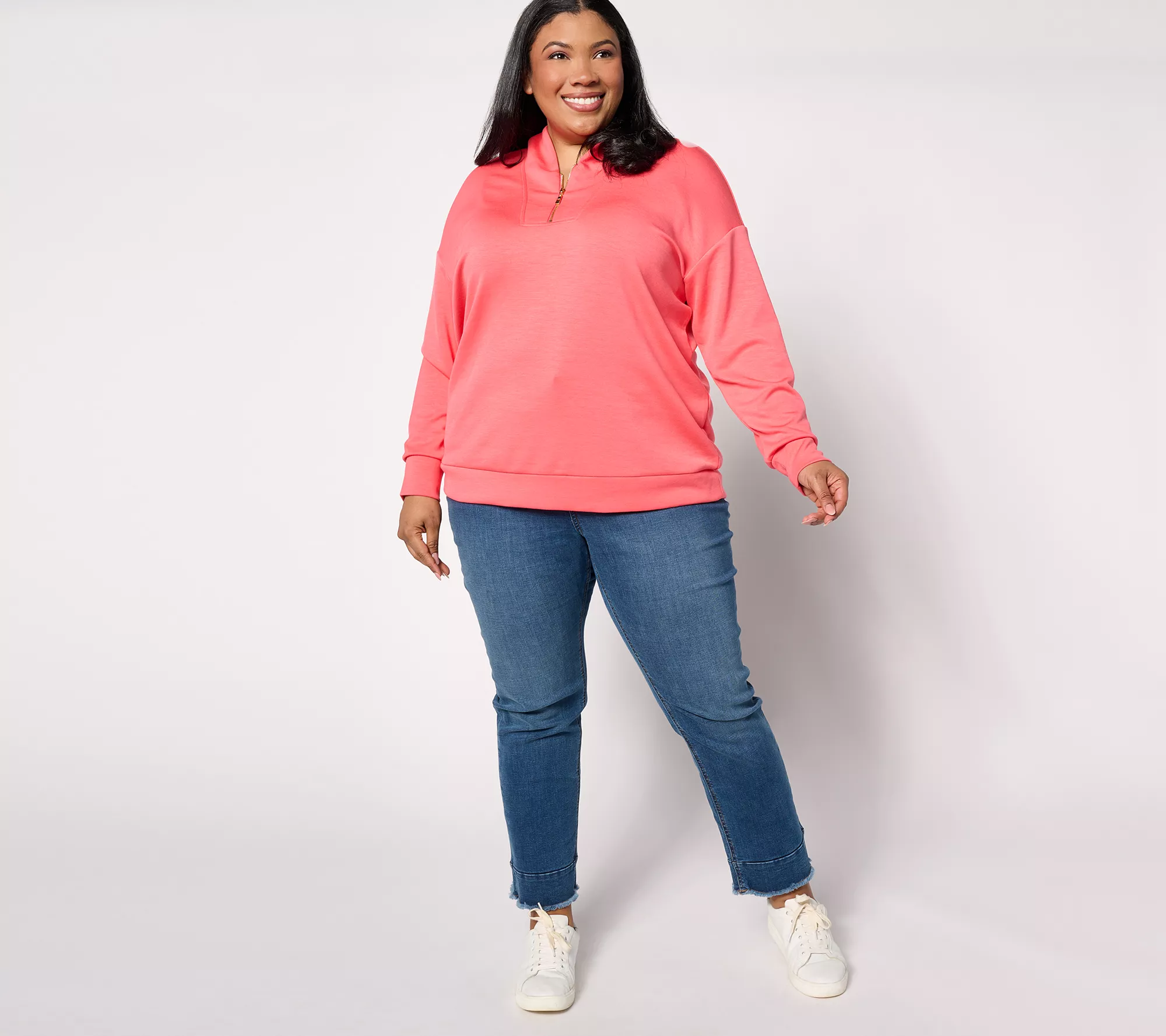 Bell Body by Kim Gravel ScubaLuxe Zip Pullover